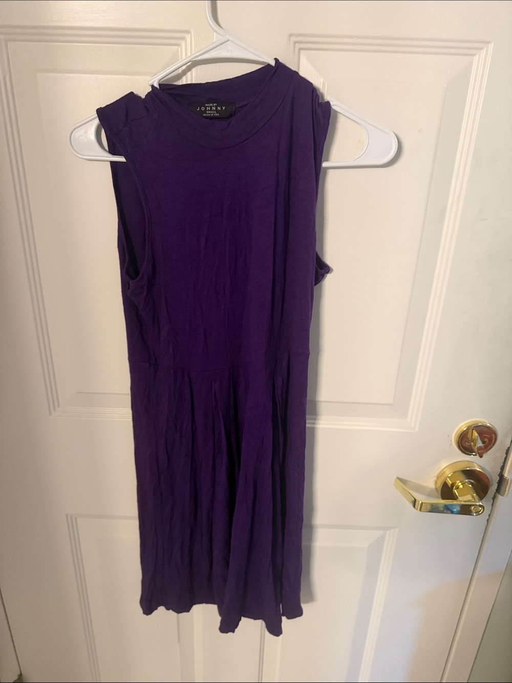 Sleeveless Purple Midi Dress with Relaxed Fit